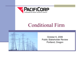 Conditional Firm Meeting (Portland)-Presentation Updated:2012-08-31 11:08 CS