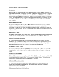 NITS OASIS Transition Plan Updated:2015-07-15 09:48 CS