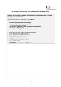 Validation Course Overview Form [DOCX 47.31KB]