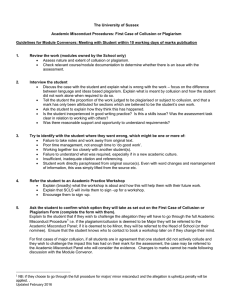 Academic Misconduct Guidelines for Module Convenors (First Case) [DOC 45.00KB].