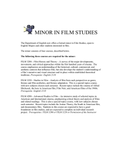 Minor in Film Studies