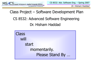 Class Project - Software Development Plan
