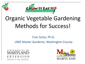 MG7 Organic Vegetable Gardening: Methods for Success