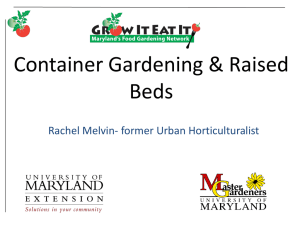 MG9 Container Gardening and Raised Beds
