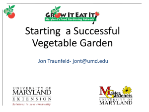 MG12 Starting a Successful Vegetable Garden