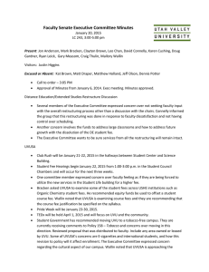 Faculty Senate Executive Committee Minutes