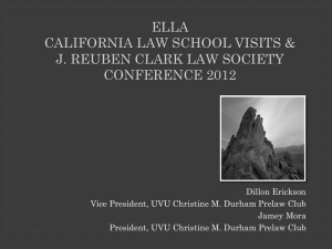 2012 ELLA Law School Visit JRCLS Conference Presentation