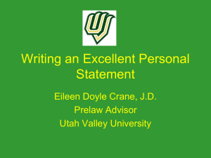 How to Write an Excellent Personal Statement