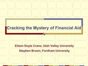 UVU Cracking the Mystery of Financial Aid 2010