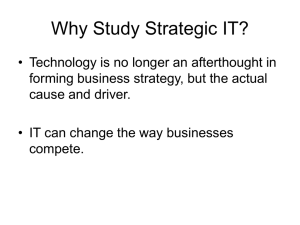 Why Study Strategic IT?