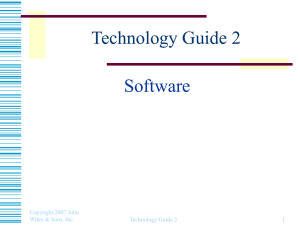 Technology Guide 2 Software Copyright 2007 John Wiley &amp; Sons, Inc.