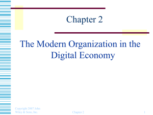 Chapter 2 The Modern Organization in the Digital Economy Copyright 2007 John