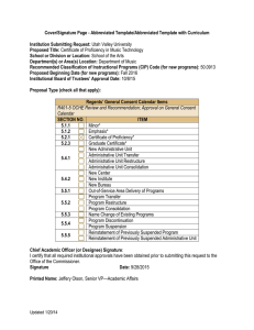 Cover/Signature Page - Abbreviated Template/Abbreviated Template with Curriculum Institution Submitting Request: