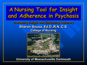 Nursing Tool for Insight and Adherence in Psychosis
