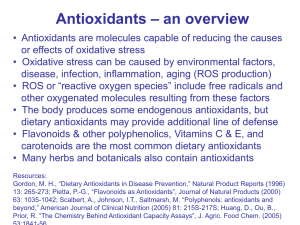 – an overview Antioxidants