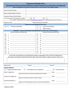 Donor Government Relations Form
