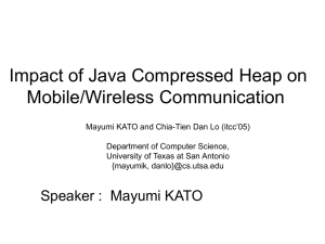 Impact of Java Compressed Heap on Mobile/Wireless Communication