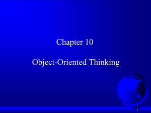 Chapter 10 Object-Oriented Thinking 1