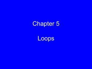 Chapter 5 Loops 1