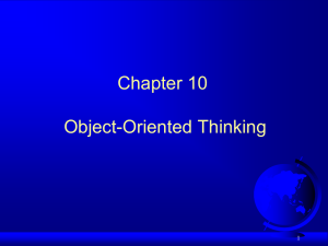 Chapter 10 Object-Oriented Thinking 1