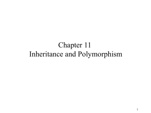 Chapter 11 Inheritance and Polymorphism 1