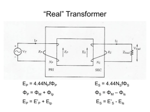 “Real” Transformer Φ E = 4.44N
