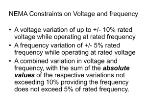 NEMA Constraints on Voltage and frequency