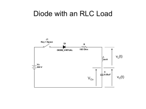 Diode with an RLC Load v (t) V