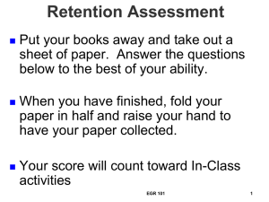 Retention Assessment
