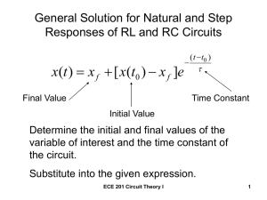 General Solution for Natural and Step Responses