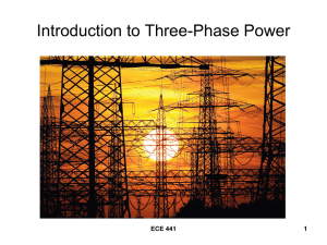 Introduction to Three-Phase Power ECE 441 1