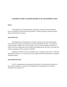 EASEMENT FOR UTAH DEPARTMENT OF TRANSPORTATION