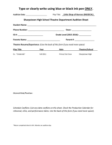 Audition Form
