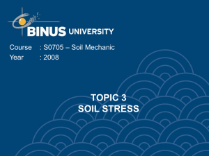 TOPIC 3 SOIL STRESS – Soil Mechanic Course