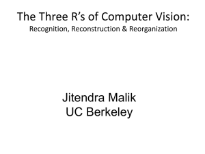 The Three R’s of Computer Vision: Jitendra Malik UC Berkeley