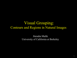 Visual Grouping : Contours and Regions in Natural Images Jitendra Malik