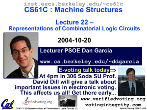 CS61C : Machine Structures – Lecture 22 2004-10-20