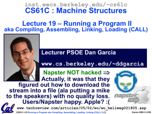 CS61C : Machine Structures – Running a Program II Lecture 19 