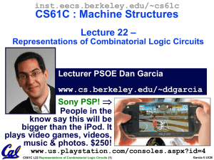 CS61C : Machine Structures – Lecture 22 