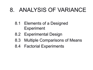 8. ANALYSIS OF VARIANCE