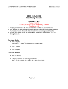 EECS 40, Fall 2006 Prof. Chang-Hasnain  Homework #11