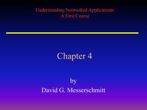Chapter 4 by David G. Messerschmitt Understanding Networked Applications: