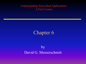 Chapter 6 by David G. Messerschmitt Understanding Networked Applications: