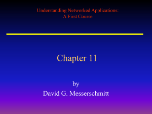 Chapter 11 by David G. Messerschmitt Understanding Networked Applications:
