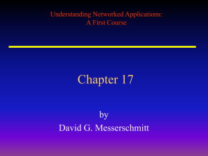 Chapter 17 by David G. Messerschmitt Understanding Networked Applications: