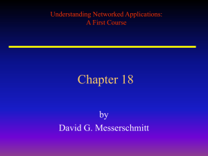Chapter 18 by David G. Messerschmitt Understanding Networked Applications: