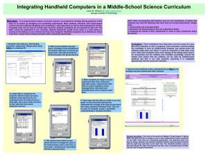 Integrating Handheld Computers in a Middle-School Science Curriculum Motivation: ( )