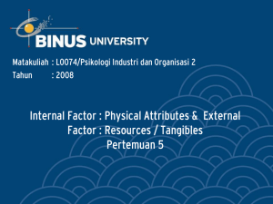 Internal Factor : Physical Attributes &amp;  External Pertemuan 5