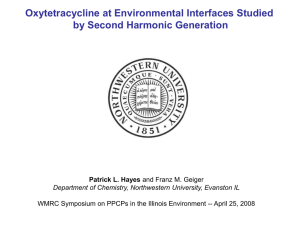 Oxytetracycline at Environmental Interfaces Studied by Second Harmonic Generation Patrick L. Hayes