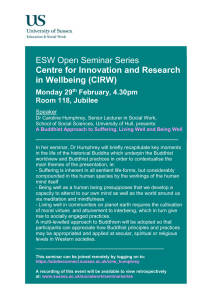 Centre for Innovation and Research in Wellbeing (CIRW) Monday 29